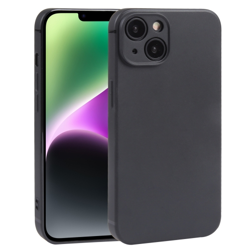 

For iPhone 14 Plus Frosted Solid Color TPU Phone Case(Black)
