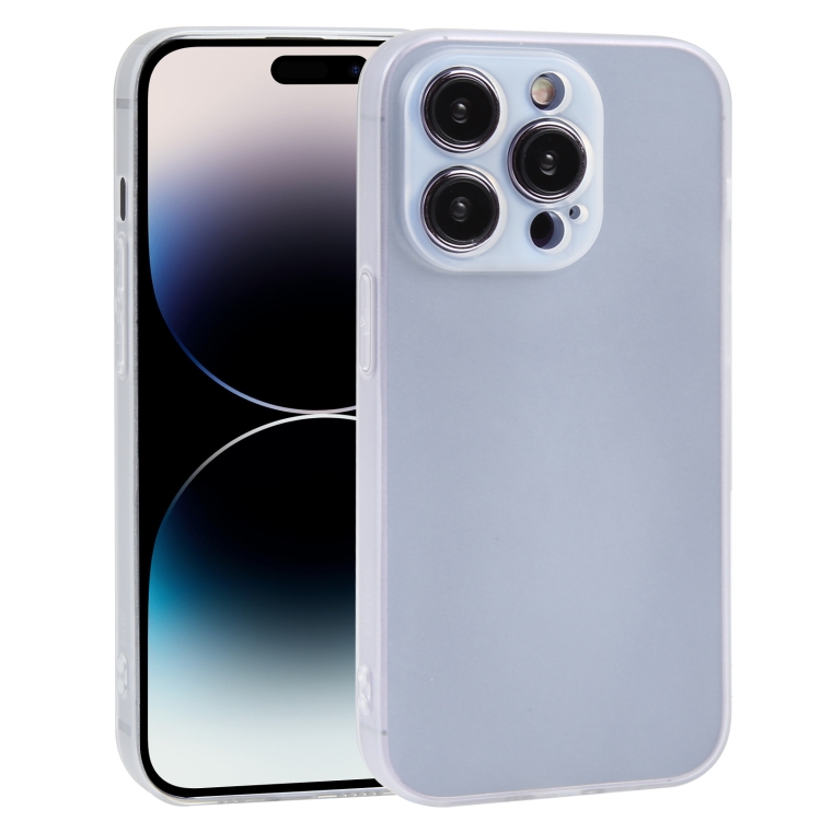

For iPhone 14 Pro Max Frosted Solid Color TPU Phone Case(Translucent)