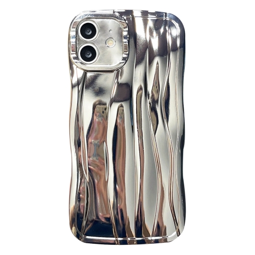 

For iPhone 12 Electroplating Water Ripple TPU Phone Case(Silver)