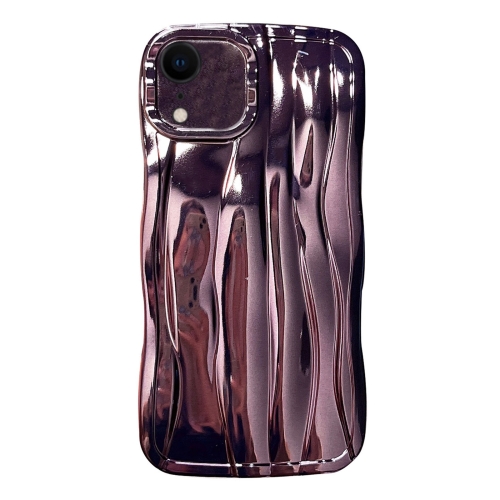 

For iPhone XR Electroplating Water Ripple TPU Phone Case(Purple)