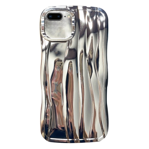 

For iPhone 8 Plus / 7 Plus Electroplating Water Ripple TPU Phone Case(Silver)