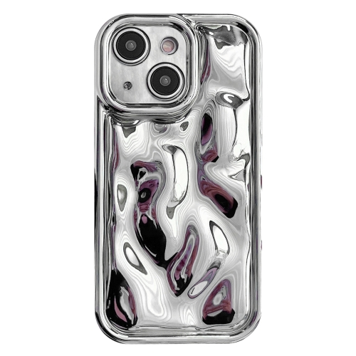 

For iPhone 14 Electroplating Meteorite Texture TPU Phone Case(Silver)