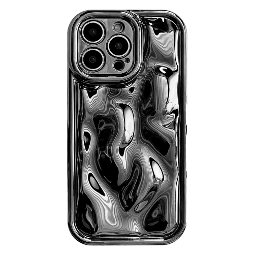 

For iPhone 14 Pro Max Electroplating Meteorite Texture TPU Phone Case(Black)