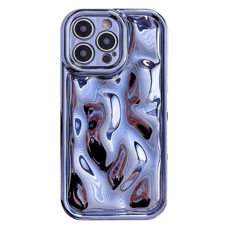 

For iPhone 14 Pro Max Electroplating Meteorite Texture TPU Phone Case(Blue)