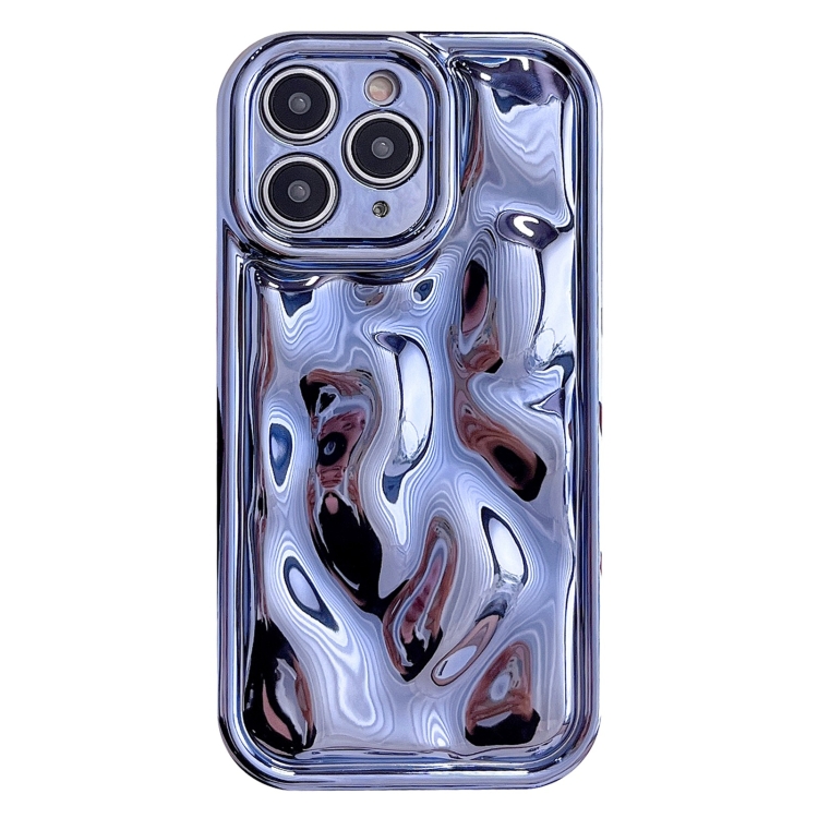 

For iPhone 11 Pro Max Electroplating Meteorite Texture TPU Phone Case(Blue)