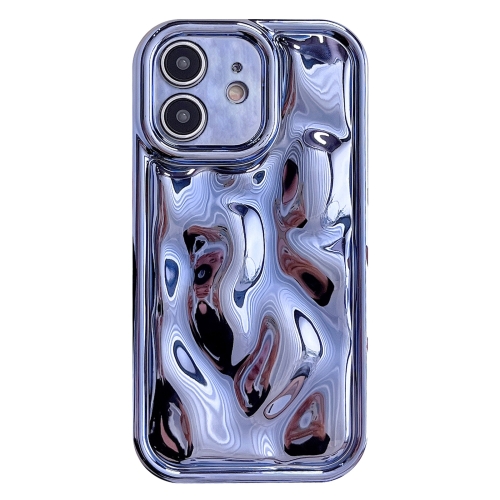 

For iPhone 11 Electroplating Meteorite Texture TPU Phone Case(Blue)