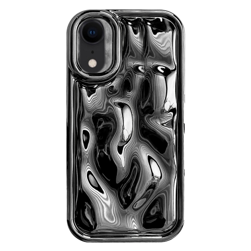 

For iPhone XR Electroplating Meteorite Texture TPU Phone Case(Black)