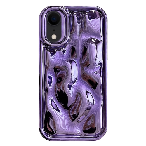 

For iPhone XR Electroplating Meteorite Texture TPU Phone Case(Purple)