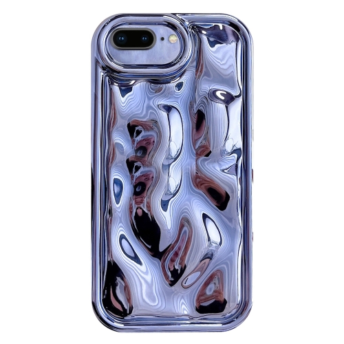 

For iPhone 8 Plus / 7 Plus Electroplating Meteorite Texture TPU Phone Case(Blue)