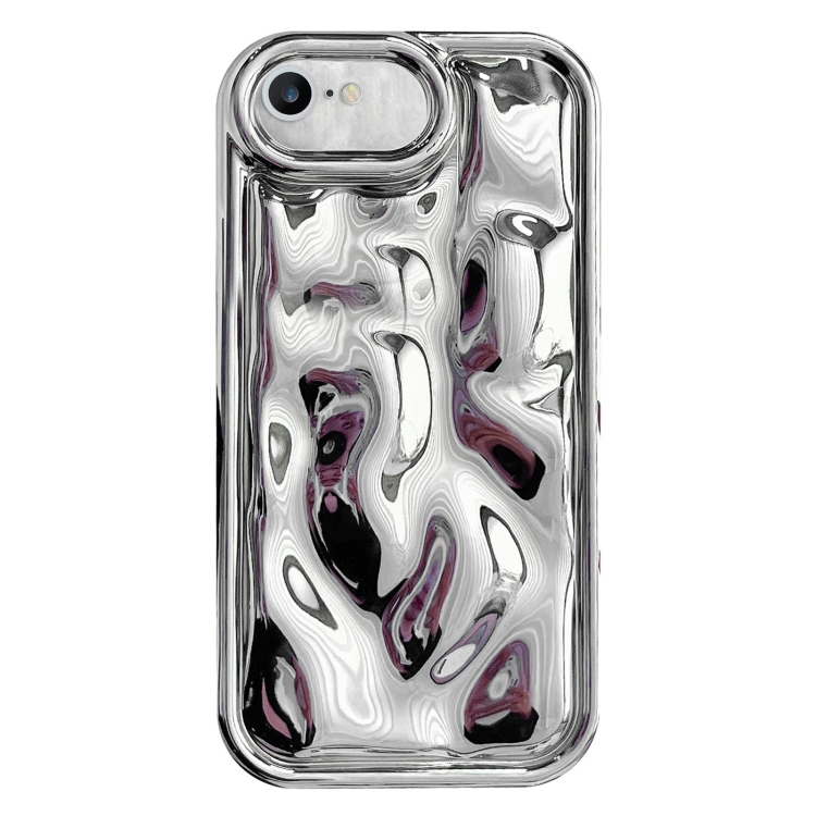 

For iPhone 6 Plus / 6s Plus Electroplating Meteorite Texture TPU Phone Case(Silver)