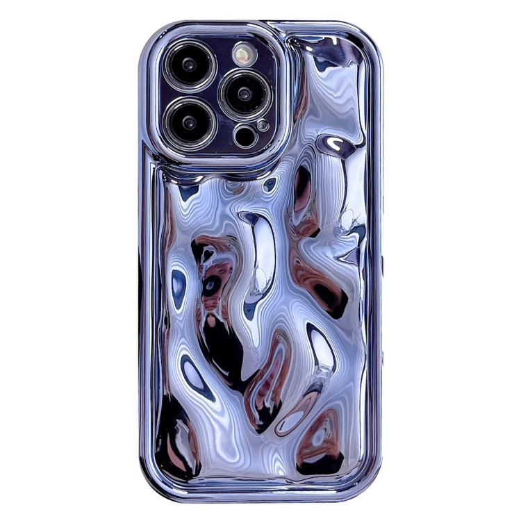 

For iPhone 15 Pro Max Electroplating Meteorite Texture TPU Phone Case(Blue)
