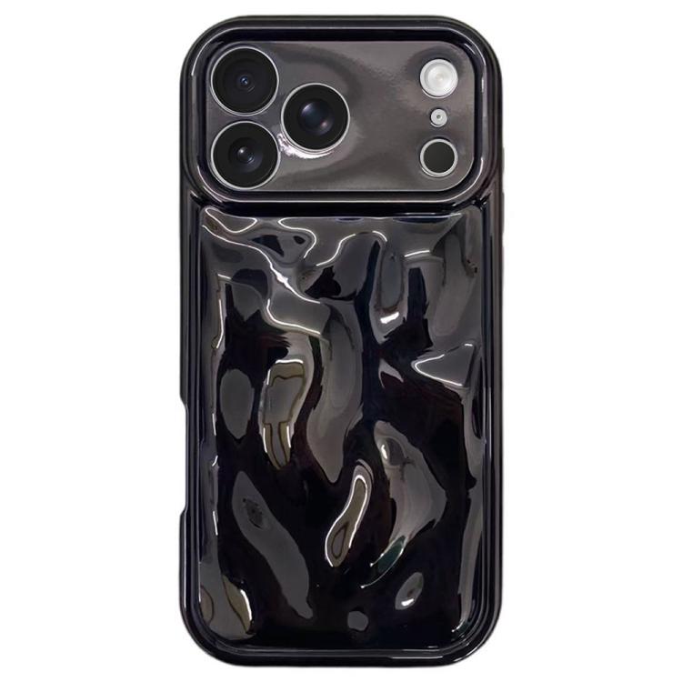 For iPhone 17 Pro Electroplating Meteorite Texture TPU Phone Case(Black)
