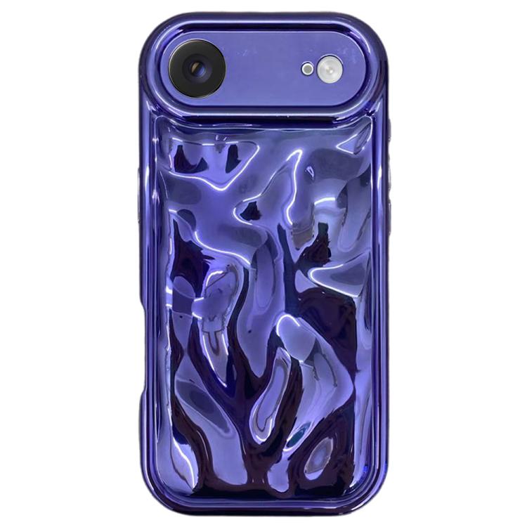 

For iPhone Air Electroplating Meteorite Texture TPU Phone Case(Purple)
