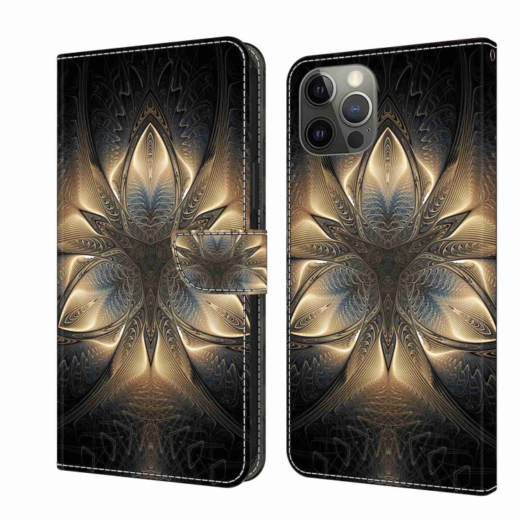 

For iPhone 11 Pro Crystal 3D Shockproof Protective Leather Phone Case(Luminous Building)