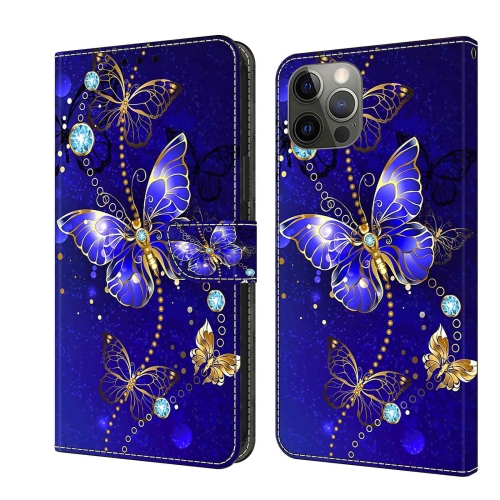 

For iPhone 11 Pro Crystal 3D Shockproof Protective Leather Phone Case(Diamond Butterfly)