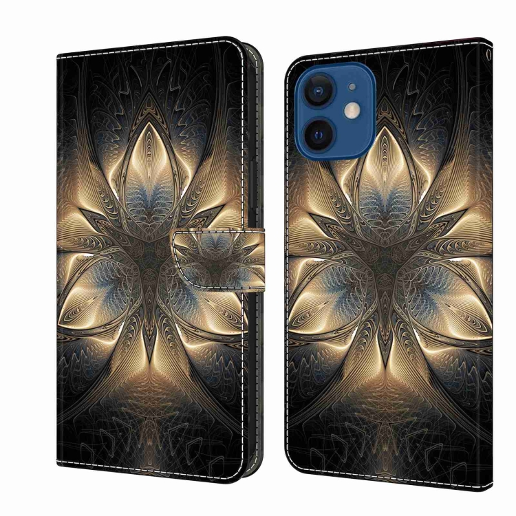 

For iPhone 12 mini / 13 mini Crystal 3D Shockproof Protective Leather Phone Case(Luminous Building)