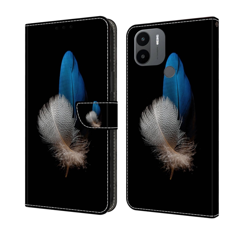 

For Xiaomi Redmi A1+ / A2 / A2+ Crystal 3D Shockproof Protective Leather Phone Case(Two Branches)