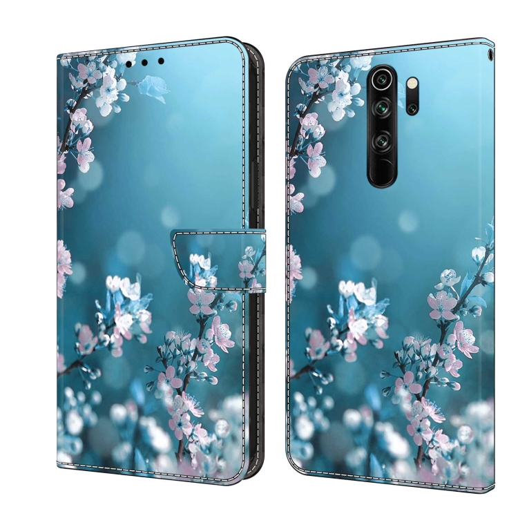 

For Xiaomi Redmi Note 8 Pro Crystal 3D Shockproof Protective Leather Phone Case(Plum Flower)