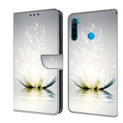 

For Xiaomi Redmi Note 8T Crystal 3D Shockproof Protective Leather Phone Case(Light Lotus)