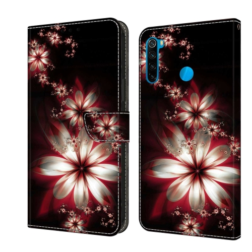 

For Xiaomi Redmi Note 8T Crystal 3D Shockproof Protective Leather Phone Case(Fantastic Flower)