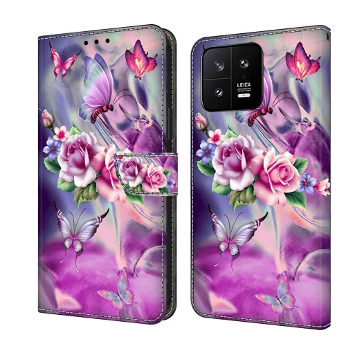 

For Xiaomi 13 Crystal 3D Shockproof Protective Leather Phone Case(Butterfly)