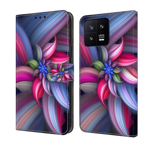 

For Xiaomi 13 Crystal 3D Shockproof Protective Leather Phone Case(Colorful Flower)