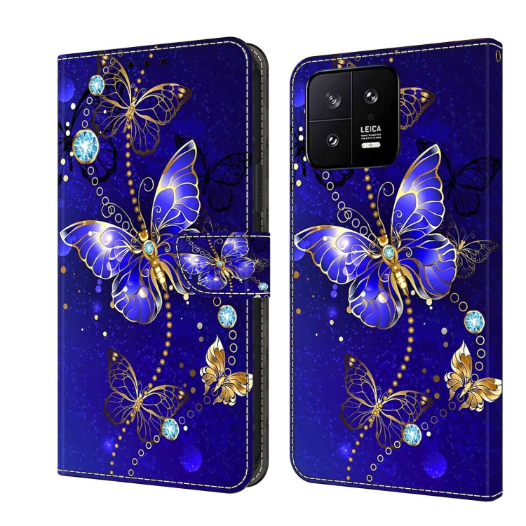 

For Xiaomi 13 Crystal 3D Shockproof Protective Leather Phone Case(Diamond Butterfly)