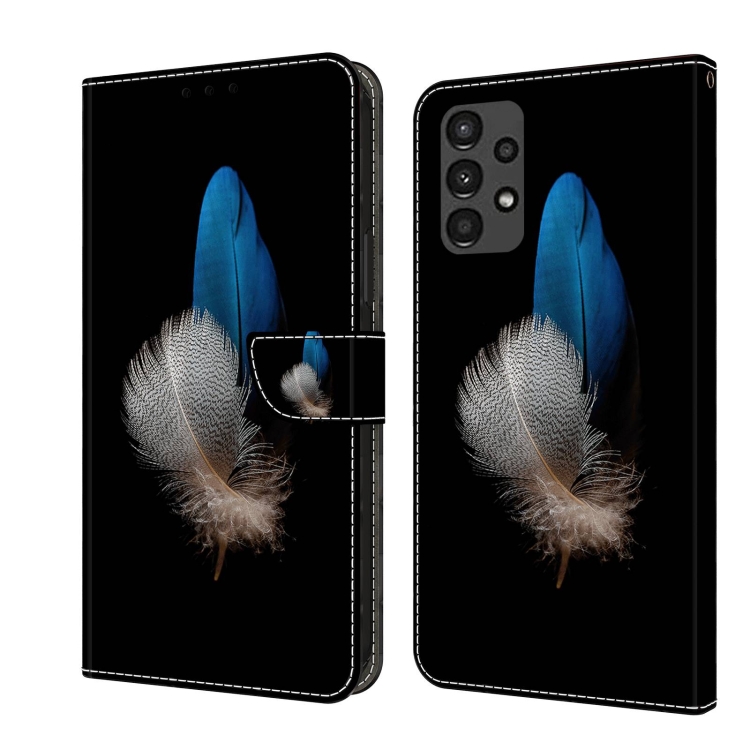 

For Samsung Galaxy A13 4G / 5G / A04S Crystal 3D Shockproof Protective Leather Phone Case(Two Branches)