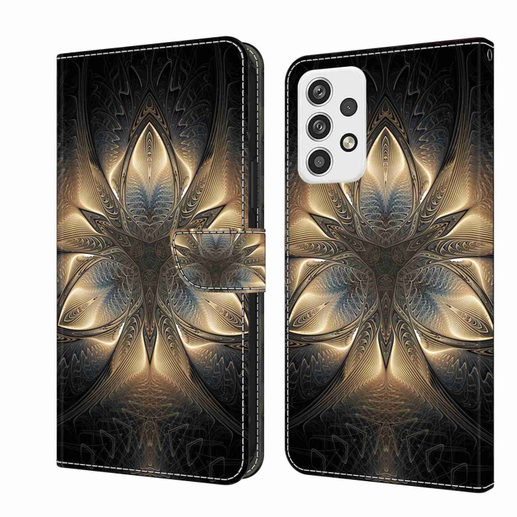 

For Samsung Galaxy A23 5G Crystal 3D Shockproof Protective Leather Phone Case(Luminous Building)