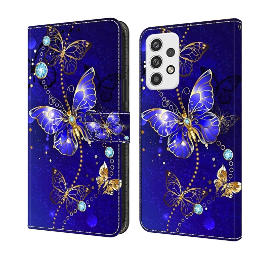 

For Samsung Galaxy A23 5G Crystal 3D Shockproof Protective Leather Phone Case(Diamond Butterfly)