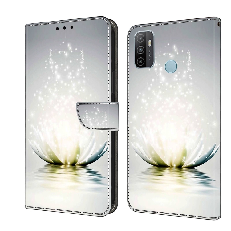 

For Samsung Galaxy A33 5G Crystal 3D Shockproof Protective Leather Phone Case(Light Lotus)