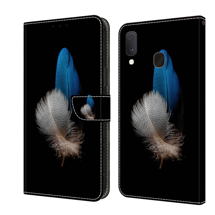 

For Samsung Galaxy S10e Crystal 3D Shockproof Protective Leather Phone Case(Two Branches)