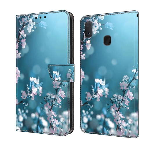 

For Samsung Galaxy S10e Crystal 3D Shockproof Protective Leather Phone Case(Plum Flower)