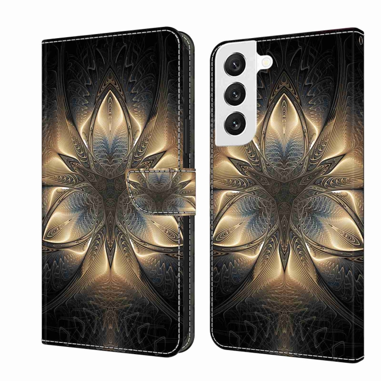 

For Samsung Galaxy S22 Crystal 3D Shockproof Protective Leather Phone Case(Luminous Building)