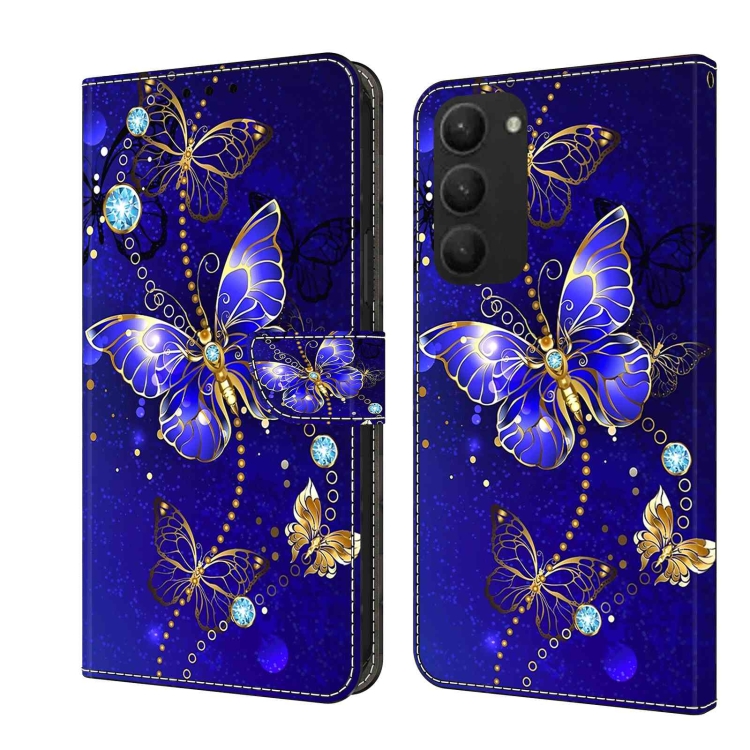 

For Samsung Galaxy S23+ Crystal 3D Shockproof Protective Leather Phone Case(Diamond Butterfly)