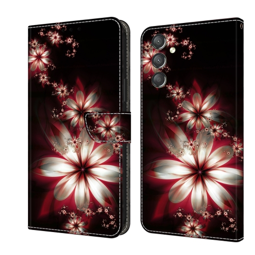 

For Samsung Galaxy A24 Crystal 3D Shockproof Protective Leather Phone Case(Fantastic Flower)