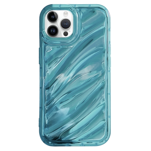 

For iPhone 14 Pro Max Laser Sequin Waves TPU Phone Case(Blue)