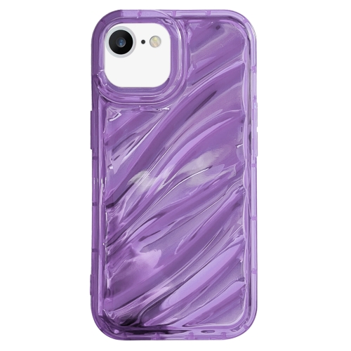 

For iPhone SE 2022 /2020 / 8 / 7 Laser Sequin Waves TPU Phone Case(Purple)