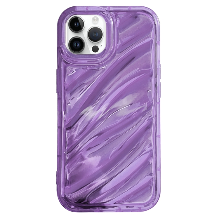 

For iPhone 11 Pro Max Laser Sequin Waves TPU Phone Case(Purple)