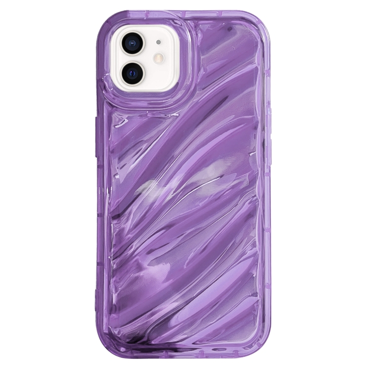 

For iPhone 11 Laser Sequin Waves TPU Phone Case(Purple)