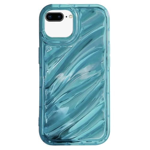 

For iPhone 8 Plus / 7 Plus Laser Sequin Waves TPU Phone Case(Blue)
