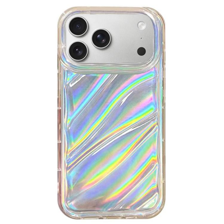 For iPhone 17 Pro Laser Sequin Waves TPU Phone Case(Transparent)