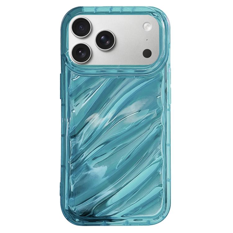 For iPhone 18 Pro Max Laser Sequin Waves TPU Phone Case(Blue)