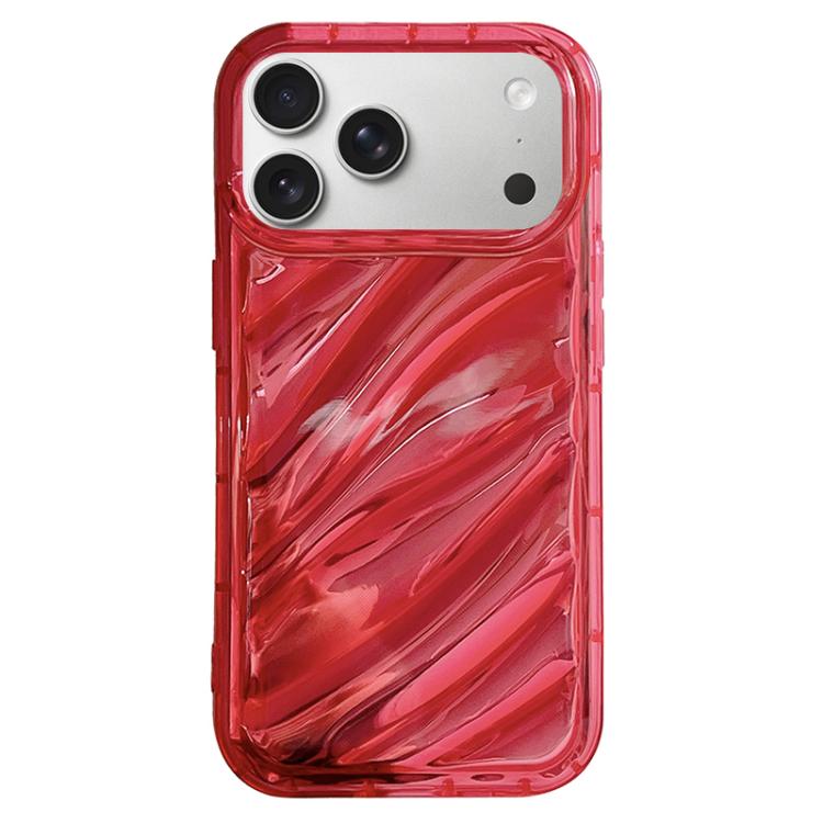 For iPhone 18 Pro Laser Sequin Waves TPU Phone Case(Red)