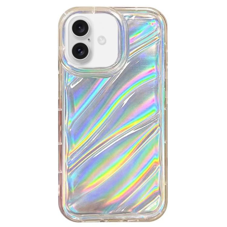 For iPhone 18 Laser Sequin Waves TPU Phone Case(Transparent)