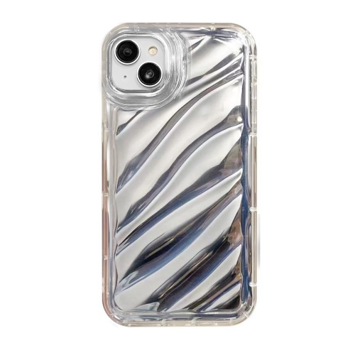 

For iPhone 14 Plus Sequin Waves TPU Phone Case(Silver)