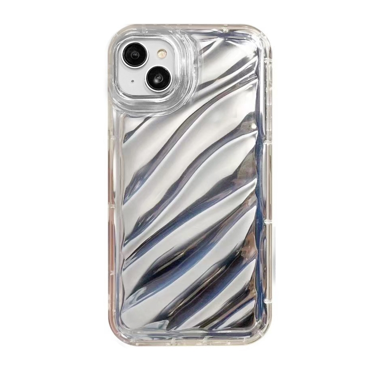 

For iPhone 13 Sequin Waves TPU Phone Case(Silver)