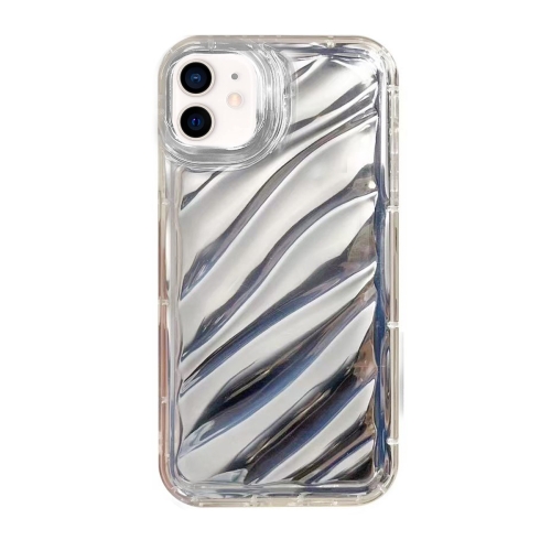 

For iPhone 12 Sequin Waves TPU Phone Case(Silver)