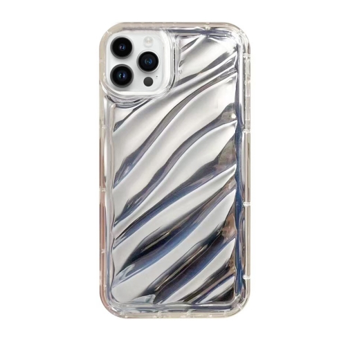 

For iPhone 12 Pro Max Sequin Waves TPU Phone Case(Silver)