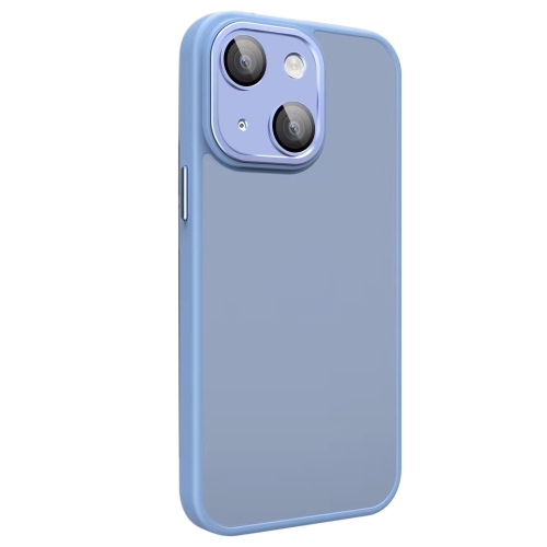 

For iPhone 14 All-inclusive TPU Edge Acrylic Back Phone Case with Lens Film(Sierra Blue)